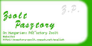 zsolt pasztory business card